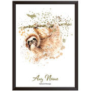Personalised Sloth Watercolour Print (S1)