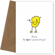So F*cking Proud of You Card - Adult Congratulations Cards for New Job Exam Results