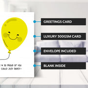 Main features of this so proud of you card