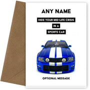 Personalised Sports Car Card