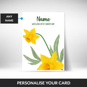 What can be personalised on this st davids day cards
