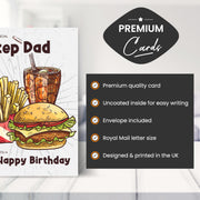 Main features of this step dad 40th birthday card