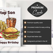 Main features of this step son 10th birthday card