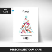 What can be personalised on this christmas card female