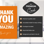 Main features of this thank you greeting cards