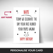 Personalised Today We Celebrate Birthday Card