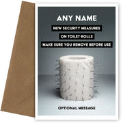 Personalised Toilet Roll Security Tags Card