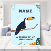 thank you card shown in a living room
