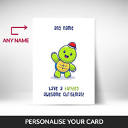 Personalised Turtley Awesome Christmas Card