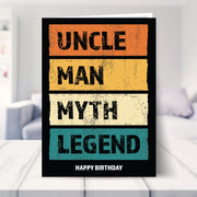 uncle birthday cards shown in a living room