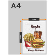 The size of this uncle 30th birthday card is 7 x 5" when folded