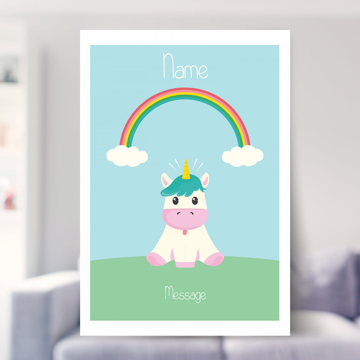 gifts for baby girls shown in a living room