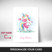 Unicorn Dancing Card