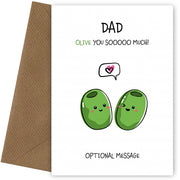 Veggie Pun Birthday Card for Dad - I Love You So Much