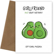 Avocado Birthday Card for Girlfriend
