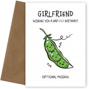 Happy Birthday Card for Girlfriend - Hap-pea