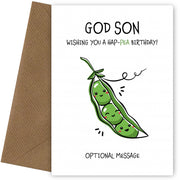 Happy Birthday Card for God Son - Hap-pea