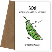 Happy Birthday Card for Son - Hap-pea