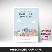 What can be personalised on this daughter and son-in-law christmas cards