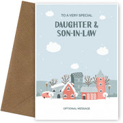 Daughter and Son-in-law Christmas Card - Winter Village
