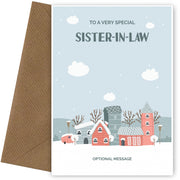 Sister-in-law Christmas Card - Winter Village