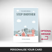 What can be personalised on this step brother christmas cards