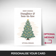 What can be personalised on this Daughter & Son-in-law christmas cards
