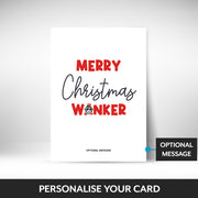 What can be personalised on this christmas card for him