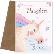 Unicorn Birthday Card for Daughter Birthday Cards 4th 5th 6th 7th 8th 9th 10th Bday