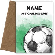 Personalised Football Card (Watercolour Style)