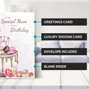 Main features of this mum 35th birthday card