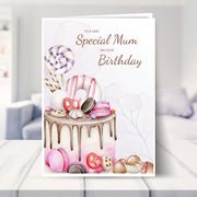 nice birthday card for mum shown in a living room