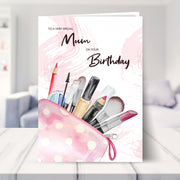 birthday card mum shown in a living room