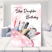 step daughter 16th birthday cards shown in a living room