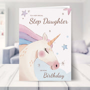 step daughter birthday cards shown in a living room