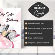Main features of this Step Sister 21st birthday cards