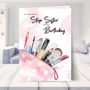 Step Sister 16th birthday cards shown in a living room