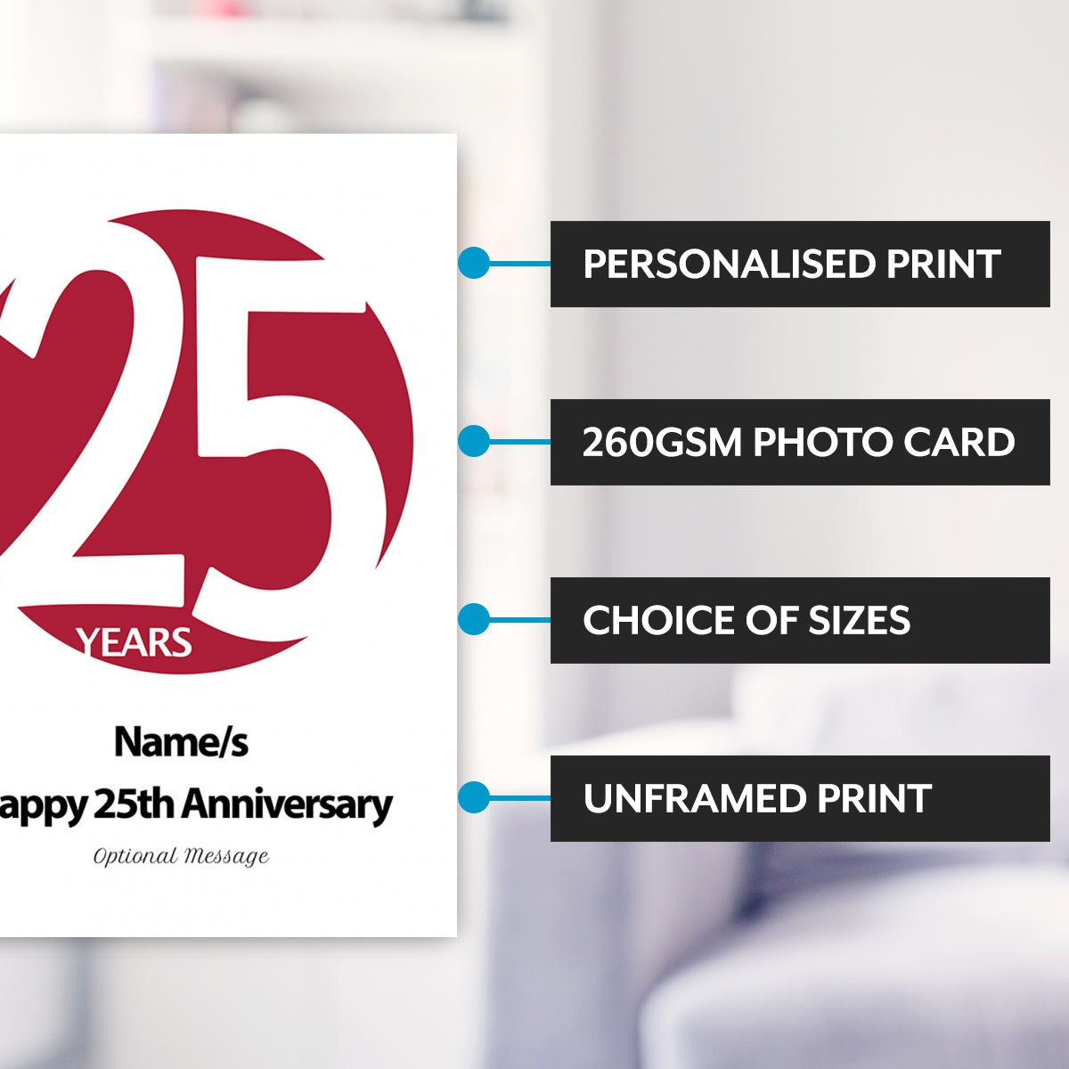 Main features of this 25th anniversary gift