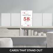 58th anniversary card for husband that stand out