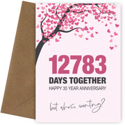 Happy 35th Wedding Anniversary Card for Husband, Wife and Couples | Who's Counting