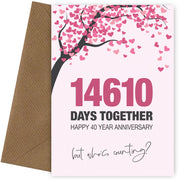 Happy 40th Wedding Anniversary Card for Husband, Wife and Couples | Who's Counting