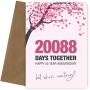 Happy 55th Wedding Anniversary Card for Husband, Wife and Couples | Who's Counting
