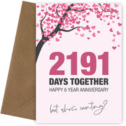 Happy 6th Wedding Anniversary Card for Husband, Wife and Couples | Who's Counting