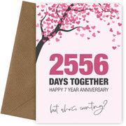 Happy 7th Wedding Anniversary Card for Husband, Wife and Couples | Who's Counting