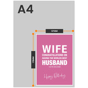 The size of this wife birthday card from husband is 7 x 5" when folded