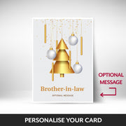 What can be personalised on this Brother-in-law christmas cards