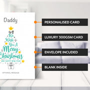 Main features of this christmas card for Daddy