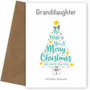 Granddaughter Christmas Card - Wish You a Merry Christmas