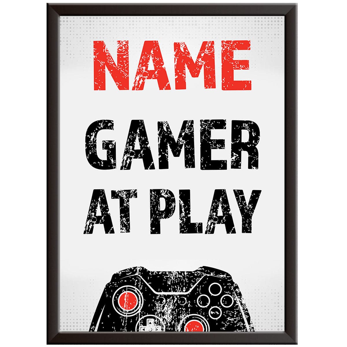 Personalised Gaming Print for Boys Bedrooms - Gamer at Play– HeyChimp