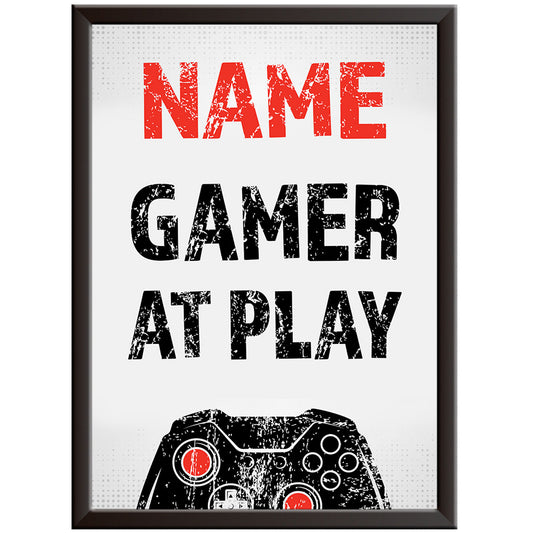 Gamer at Play - Gaming Print - XB Red